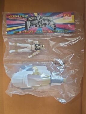 Vintage 1995 McDonalds Happy Meal Mighty Morphin Power Rangers White  Figure